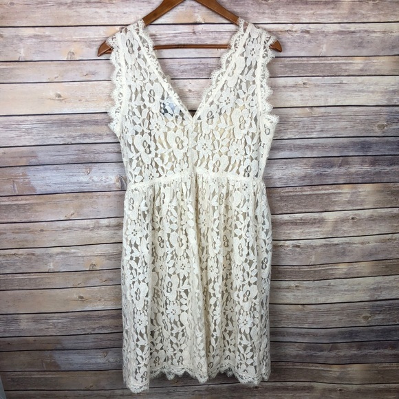 Greylin | Melusine Lace Fit & Flare Dress Size L - Picture 8 of 8